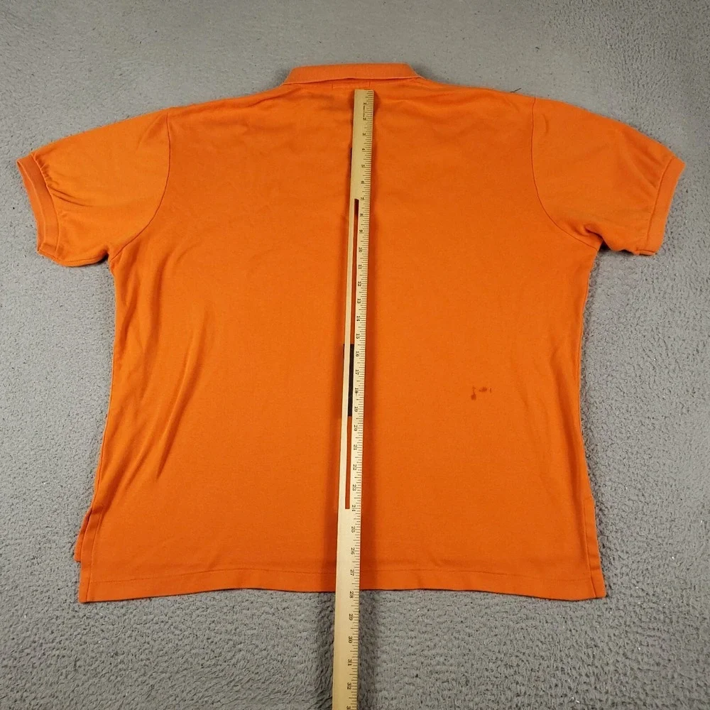 Ralph Lauren Polo Shirt Mens XL Orange Pony Casual Short Sleeve *